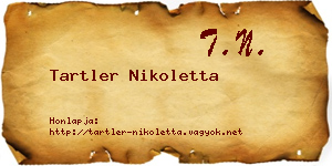 Tartler Nikoletta névjegykártya